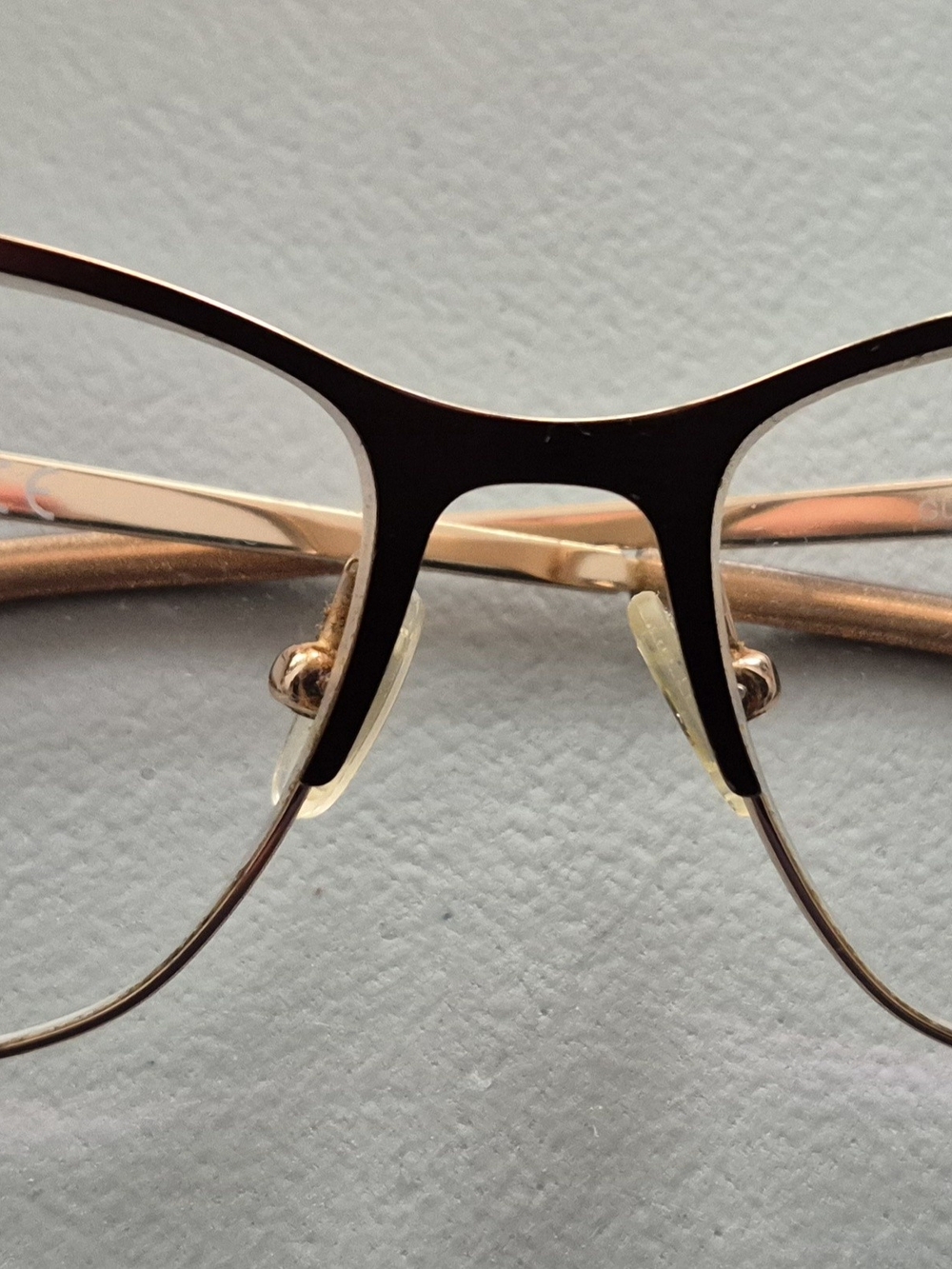 Guess Women's Metal Eyeglass Frame in Rose Gold and Black